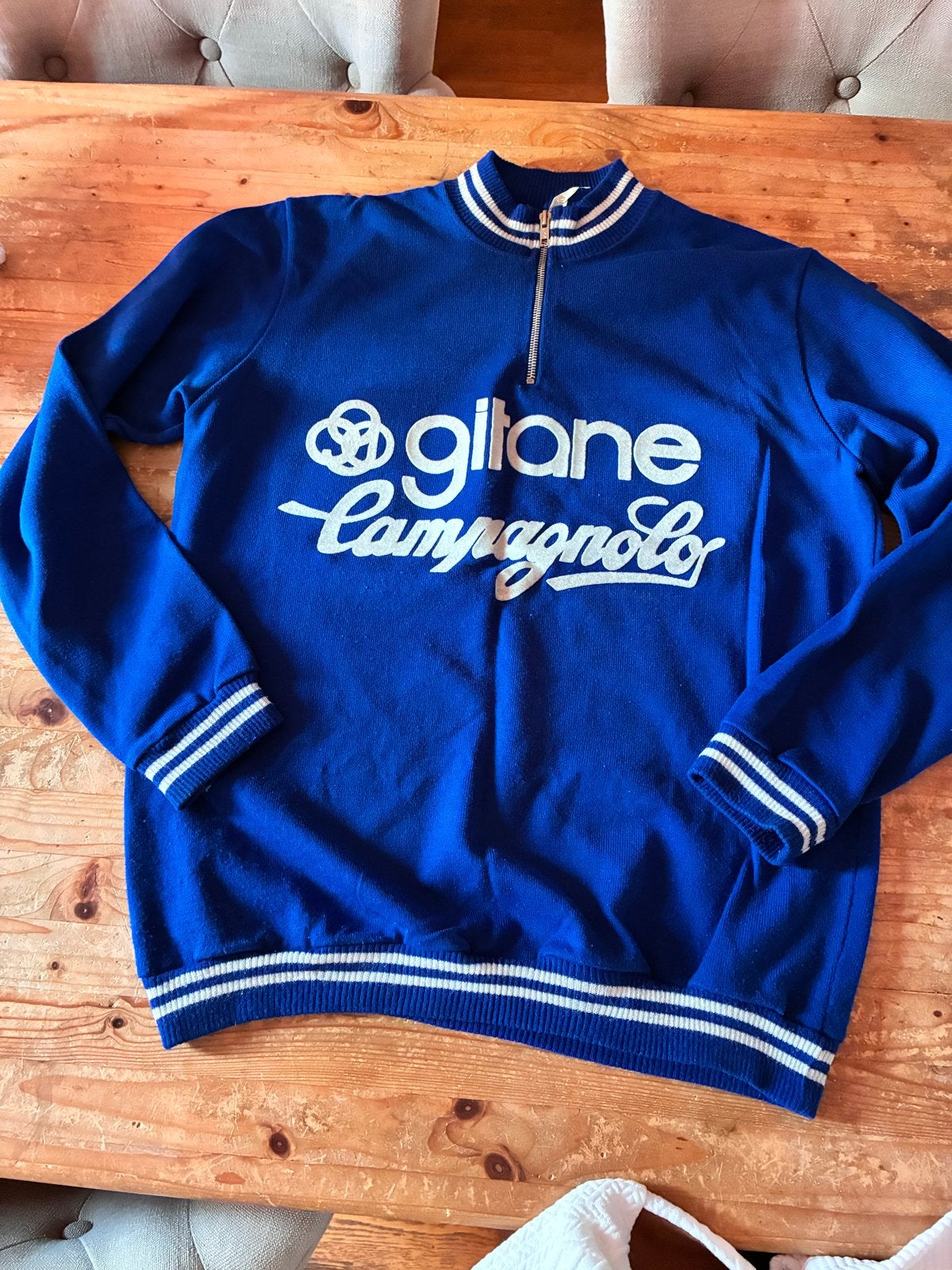Vintage Gitane Campagnolo Wielertrui - Blauw, Ophalen of Verzenden