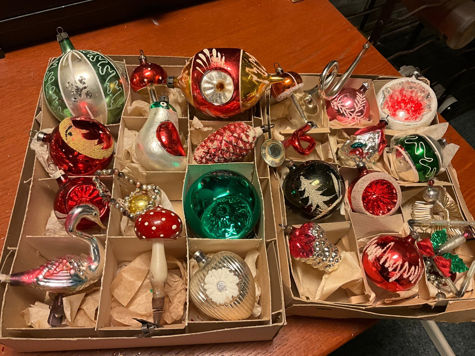25 ANTIEKE KERSTBALLEN, Ophalen of Verzenden, Gebruikt