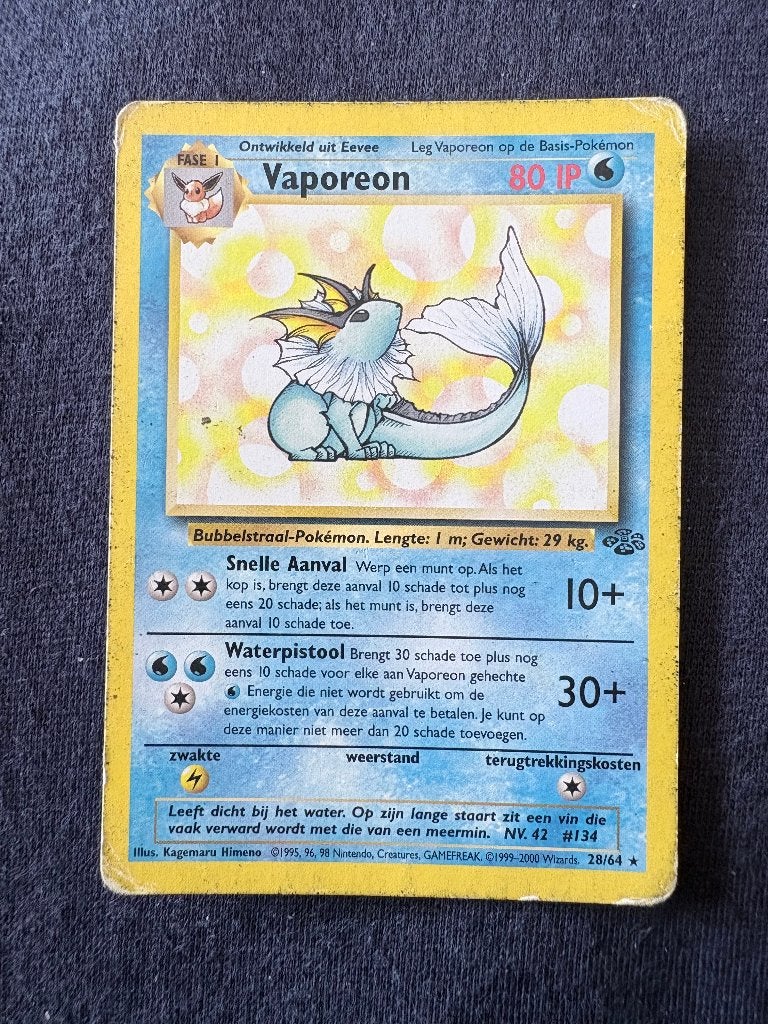 Vaporeon - Jungle 28/64 - Good, Ophalen of Verzenden, Nieuw