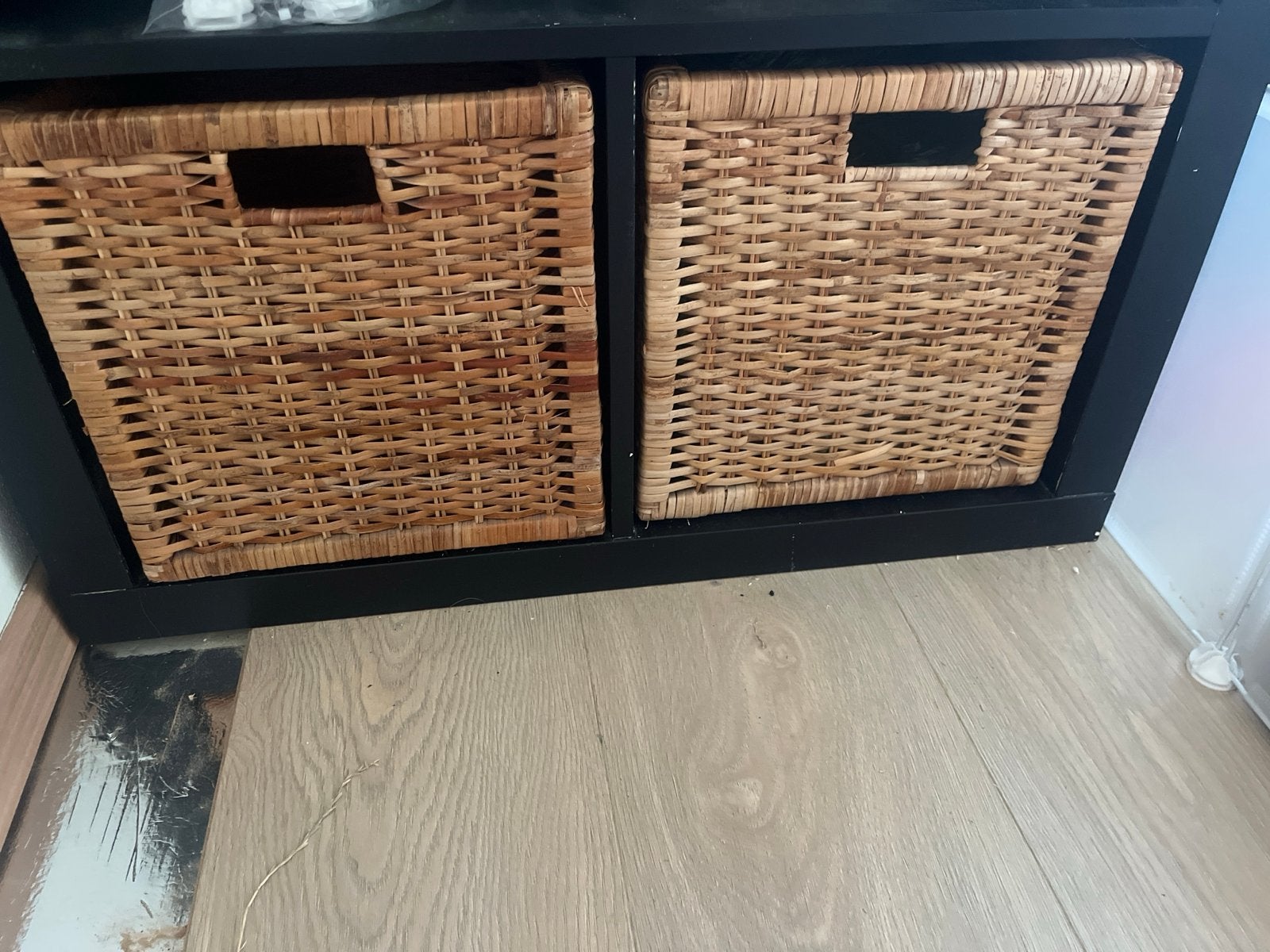 2 rieten mandjes voor opbergruimte, Gebruikt, Gevlochten, Mand, Ophalen of Verzenden