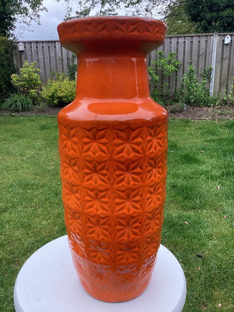 Retro Scheurich vloervaas Prisma 261 - 42cm (West Germany), Huis en Inrichting, Woonaccessoires | Vazen, Ophalen of Verzenden