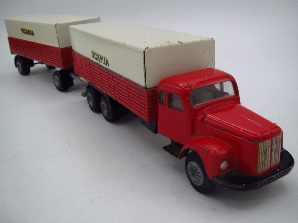 Tekno Denmark - Scania 110 Torpedo Combinatie 1:50, Ophalen of Verzenden, Gebruikt, Bus of Vrachtwagen, Tekno