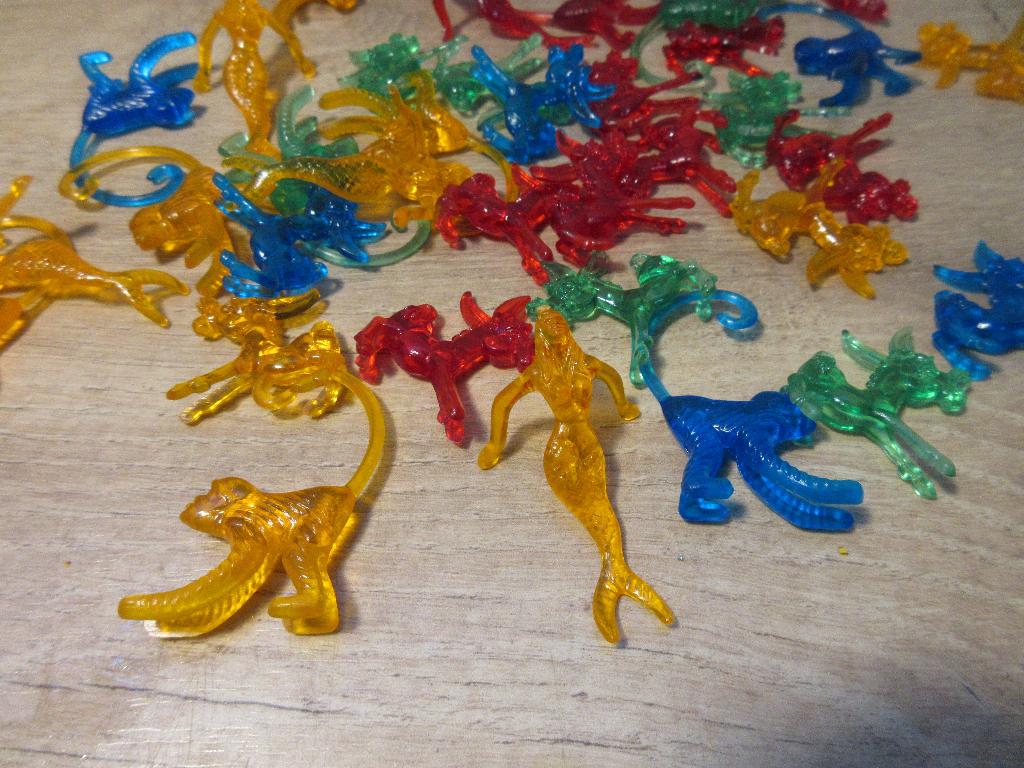 Kleine vintage plastic dieren en een zeemeermin, Ophalen of Verzenden, Overige typen