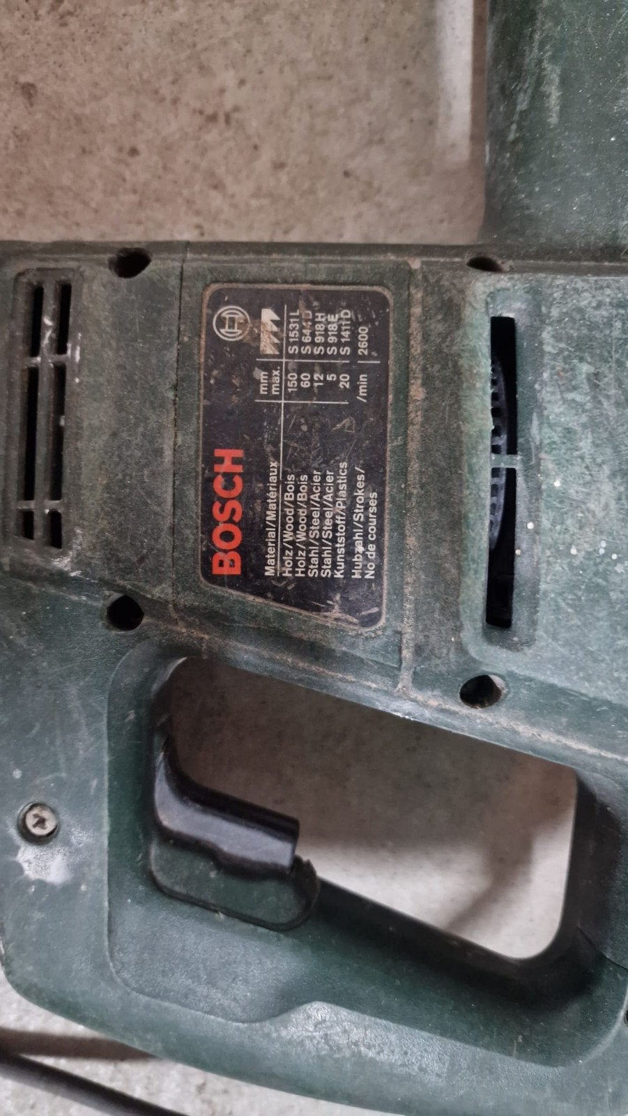 Gebruikte Bosch PFZ 550 Reciprozaag - Goede staat, Gebruikt, 70 mm of meer, 600 tot 1200 watt, Ophalen of Verzenden