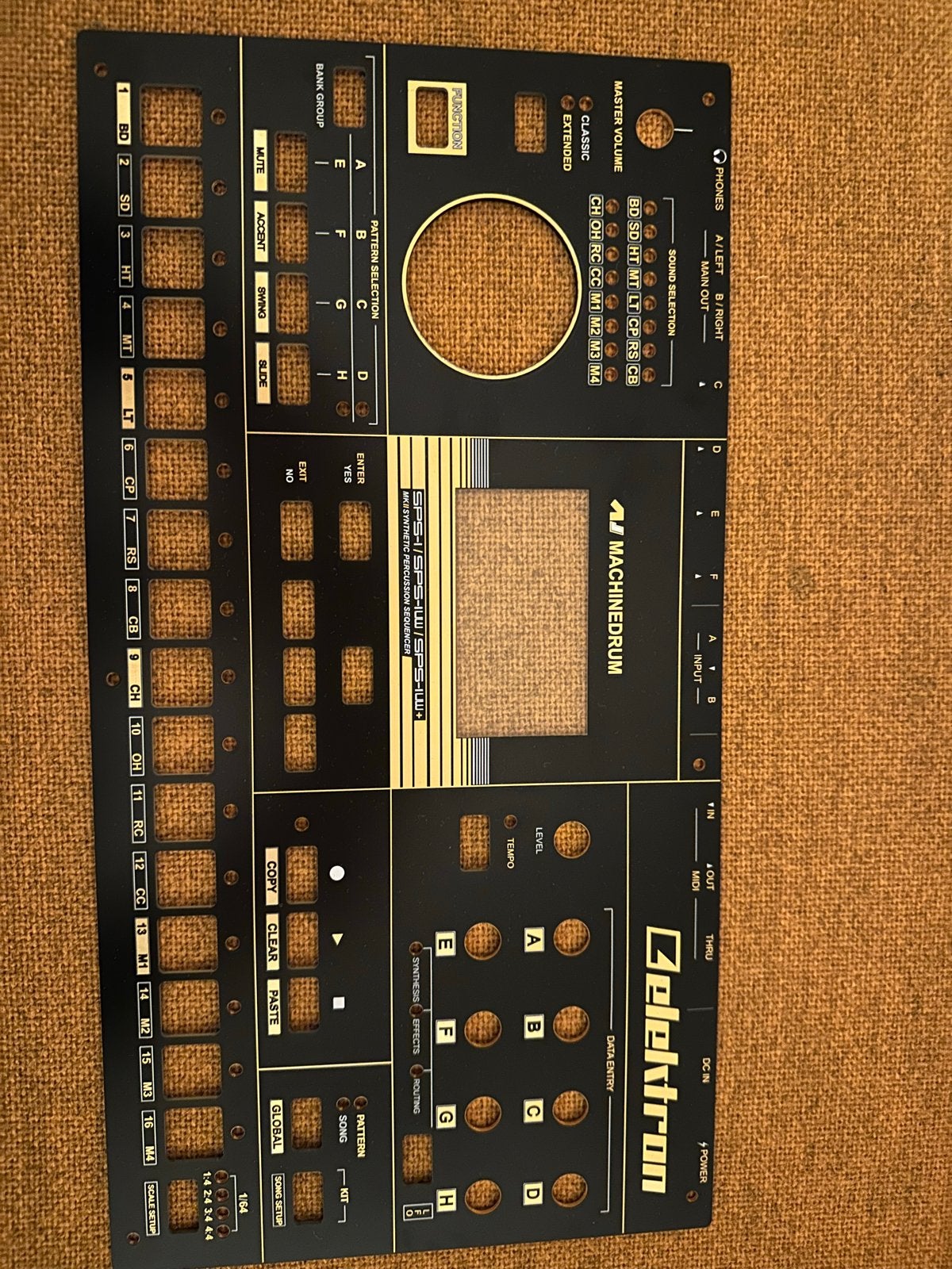 Elektron Machinedrum SPS-1 MK1/MK2/MK2+ Faceplate, Muziek en Instrumenten, Ophalen of Verzenden, Nieuw, Overige merken