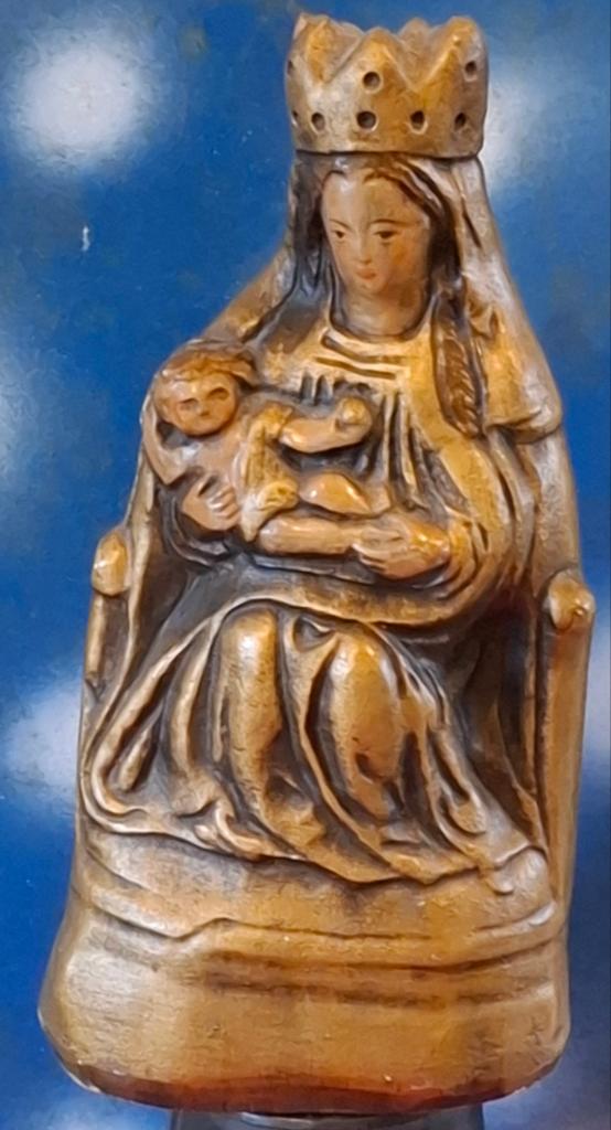 Maria met kindje.  Frankrijk.  Polychroom gips. Ca 1900., Ophalen, Gebruikt, Beeld(je), Christendom | Katholiek