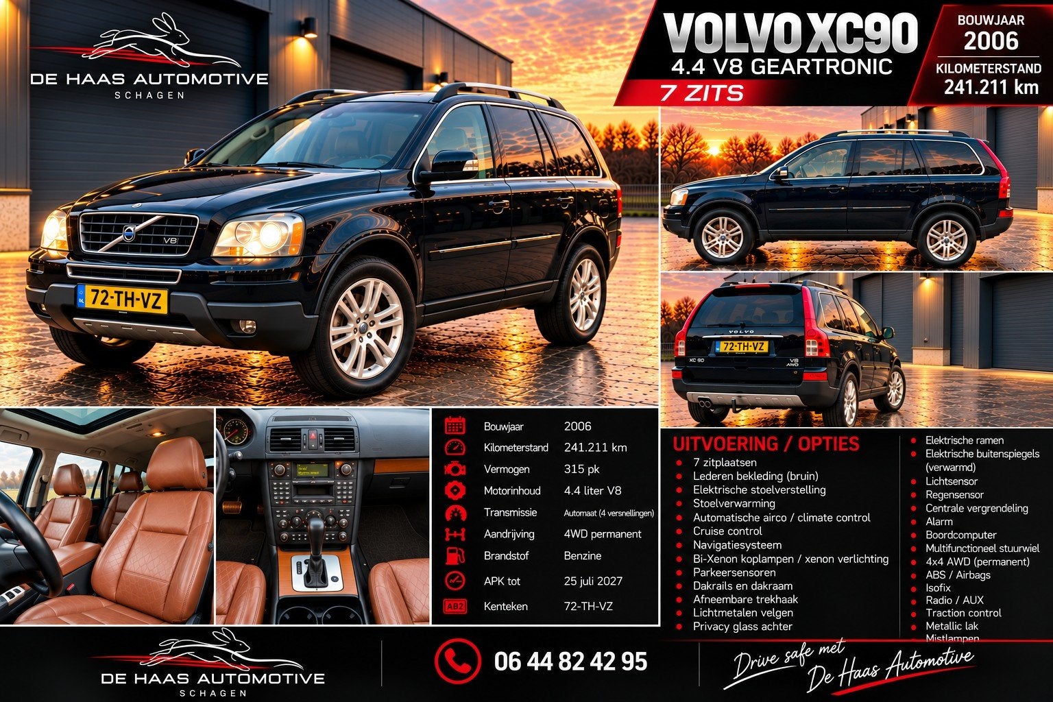 VOLVO XC90 4.4 V8 – ZELDZAME V8 | 315 PK | AWD | LUXE 7-ZIT, Auto's, 8 cilinders, 7 stoelen, Vierwielaandrijving, 2250 kg