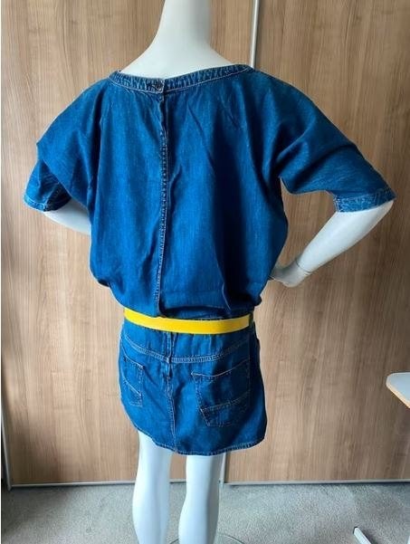 Denim jurk mt. L Jeansmerk Kuyichi, Blauw, Maat 42/44 (L), Ophalen of Verzenden, Zo goed als nieuw