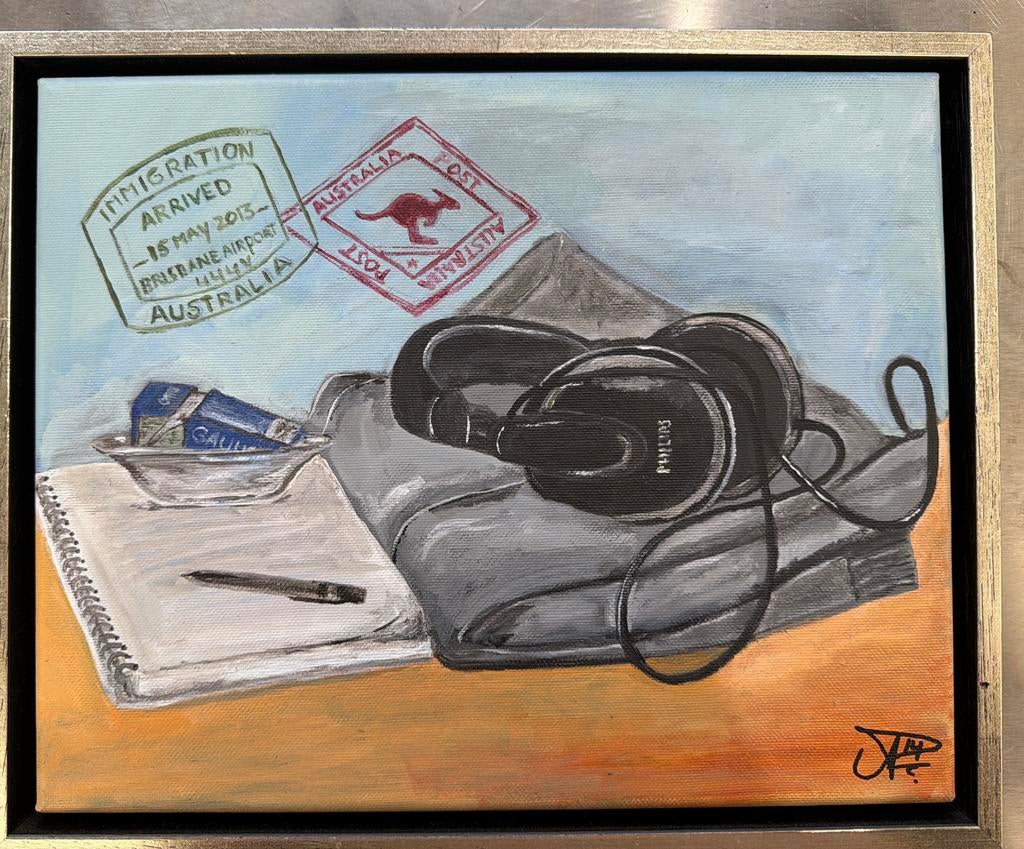 Uniek Schilderij: Reis Herinneringen Australië, Antiek en Kunst, Ophalen of Verzenden