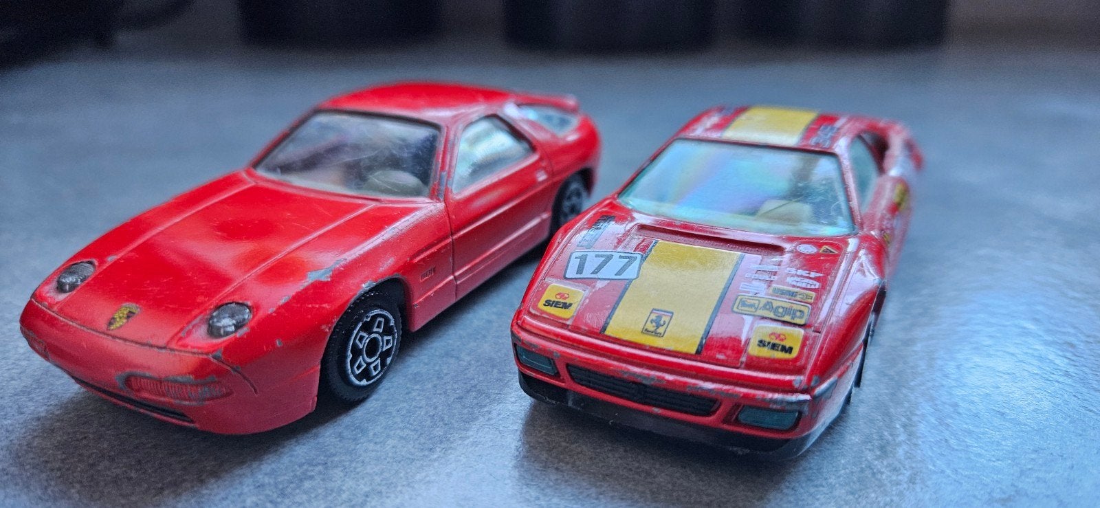 Bburago Ferrari 348 tb en Porsche 928 S4 modelauto's, Ophalen of Verzenden, Gebruikt