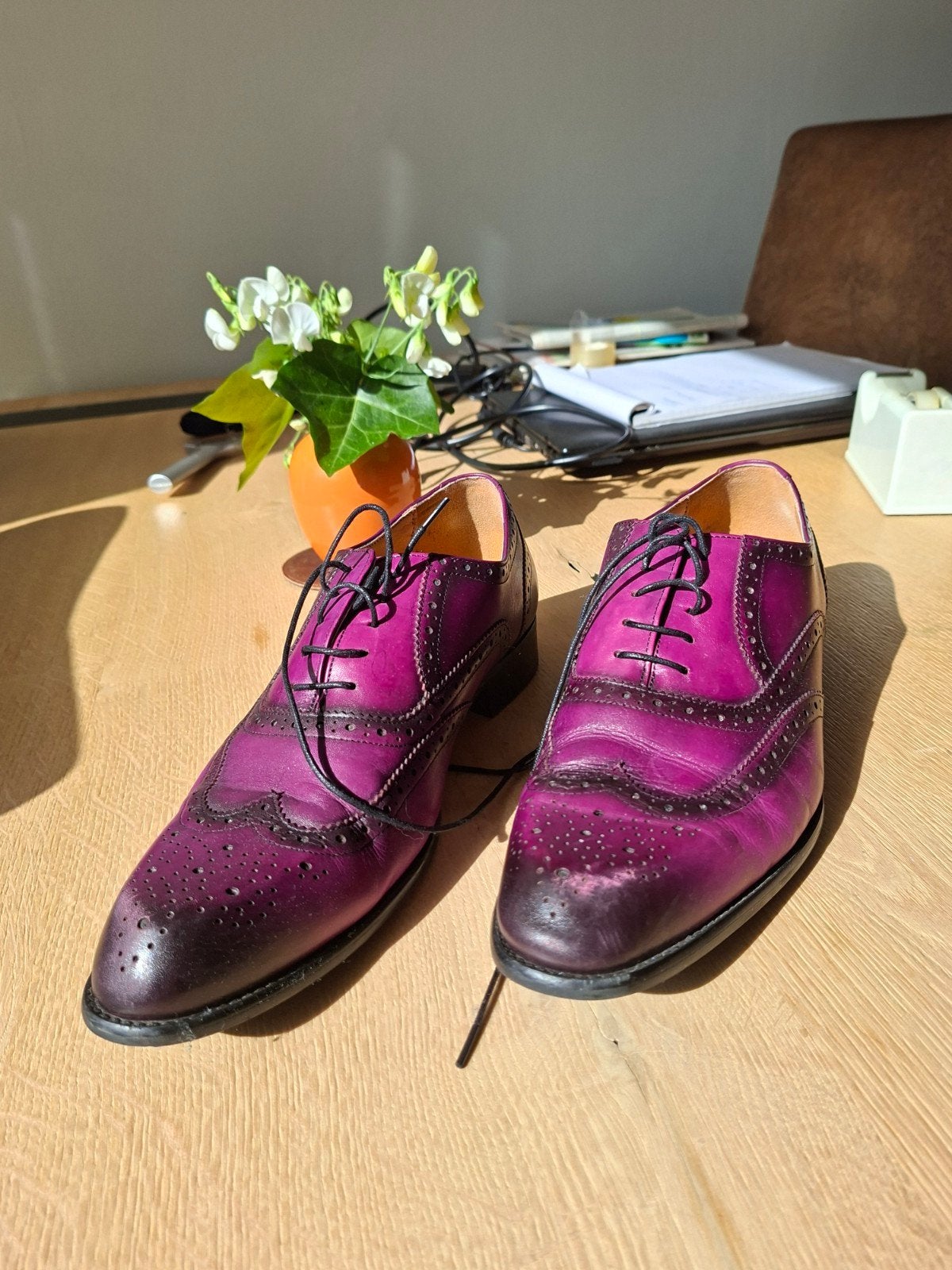 Nette Paarse Herenschoenen Maat 46, Kleding | Heren, Schoenen, Ophalen of Verzenden, Gedragen, Overige kleuren
