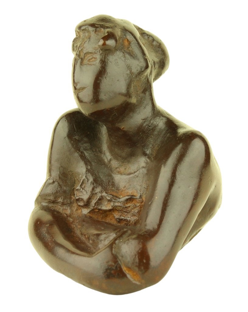 BRONZEN BEELD Charlotte van Pallandt VOOROVERLEUNEND, Ophalen of Verzenden, Brons, Beeld