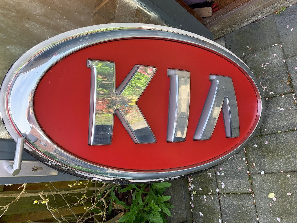 Kia reclame bord, Verzamelen, Ophalen, Gebruikt, Reclamebord