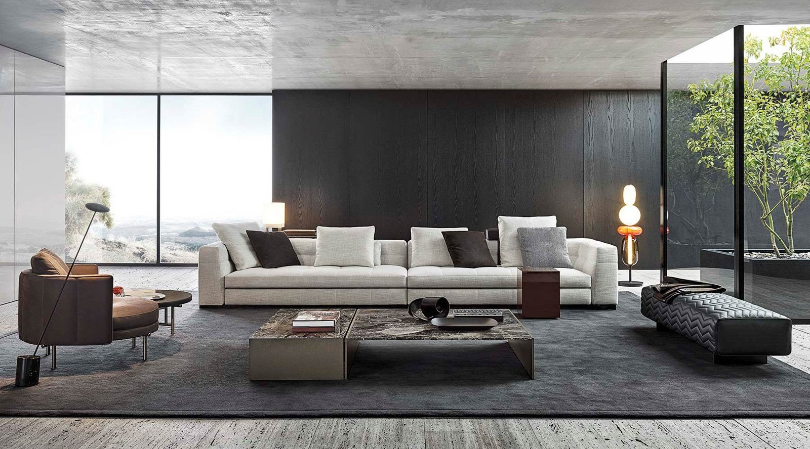 Foto 2 van Minotti Blazer 108x356cm incl 4 extra lederen hoofdsteunen