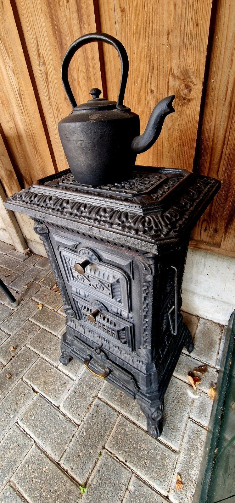 Mooie antieke gietijzeren hout kachel., Huis en Inrichting, Kachels, Ophalen, Gebruikt, Hout, Houtkachel