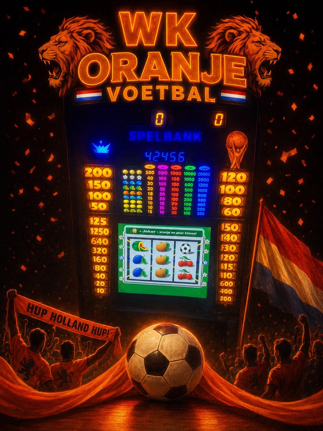Gokkast WK voetbal thema, Verzamelen, Automaten | Gokkasten en Fruitautomaten, Euro, Ophalen of Verzenden, Zo goed als nieuw
