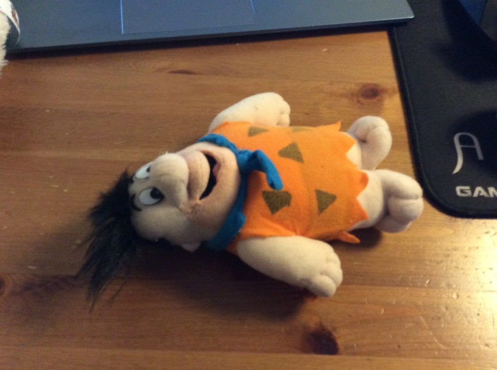 Fred Flintstone knuffel 20 cm. vintage, 1994, Ophalen of Verzenden, Gebruikt, Overige typen