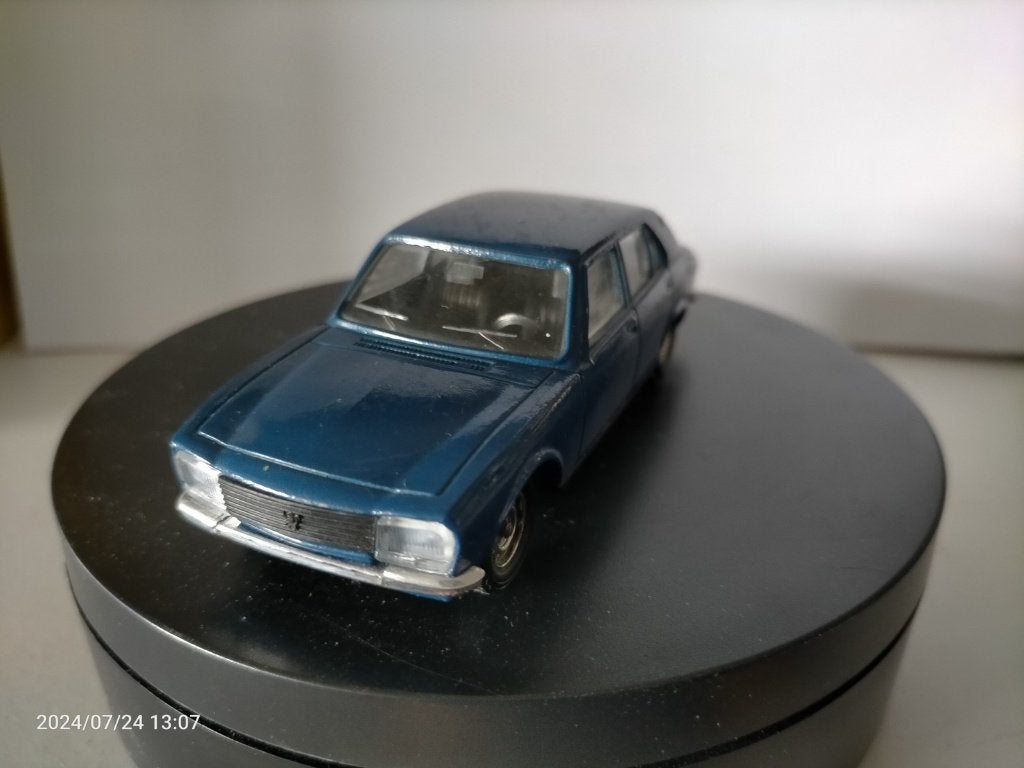 Solido Peugeot 504 blauw, Verzenden, Auto, Solido