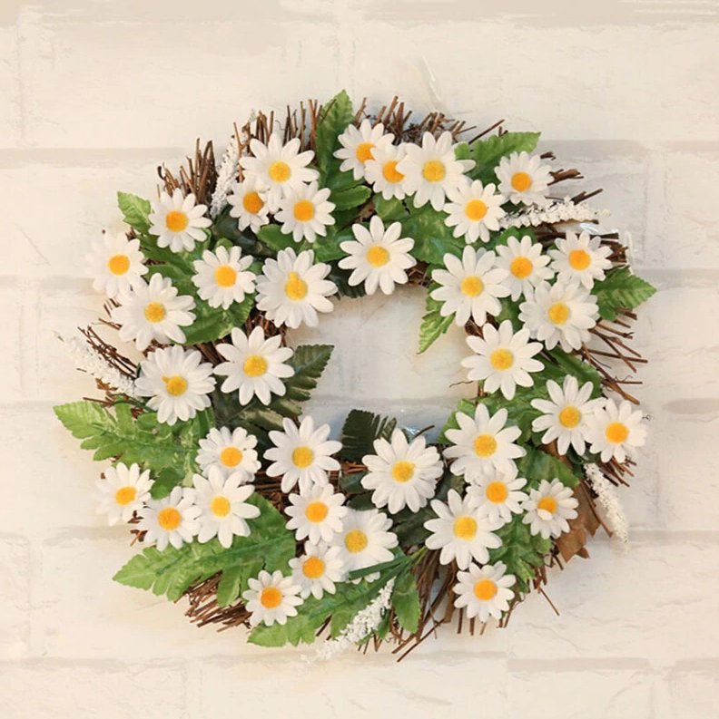 Kunst Zonnebloem Krans / Nep Bloemen Kunstbloem Krans, Huis en Inrichting, Verzenden, Nieuw