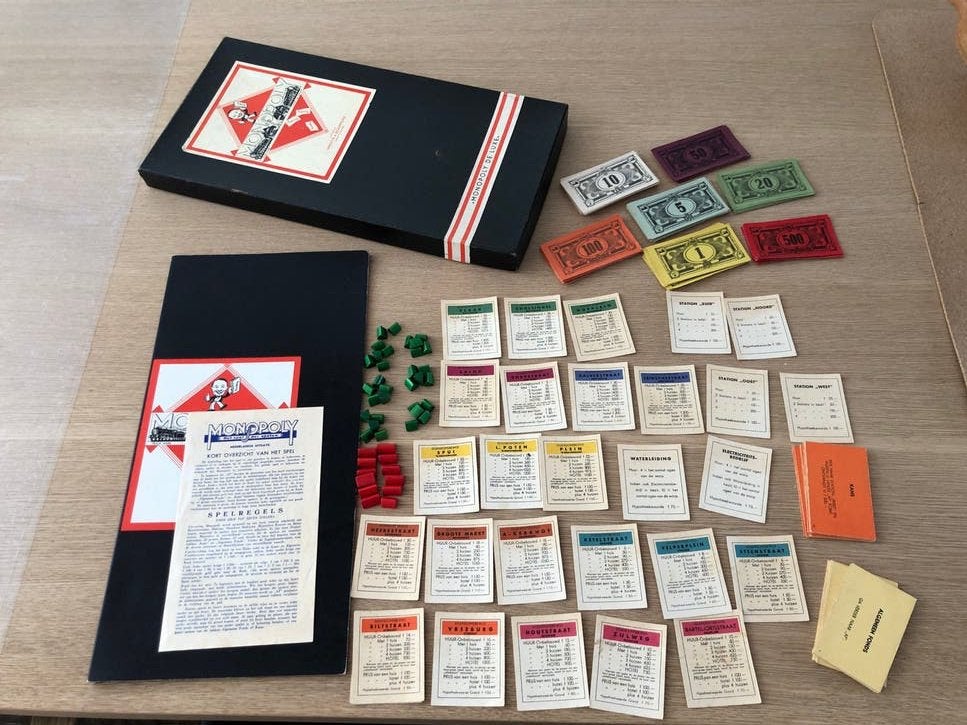 Monopoly de Luxe - Vintage Bordspel (Jaren '50), Hobby en Vrije tijd, Drie of vier spelers, Ophalen of Verzenden, Gebruikt