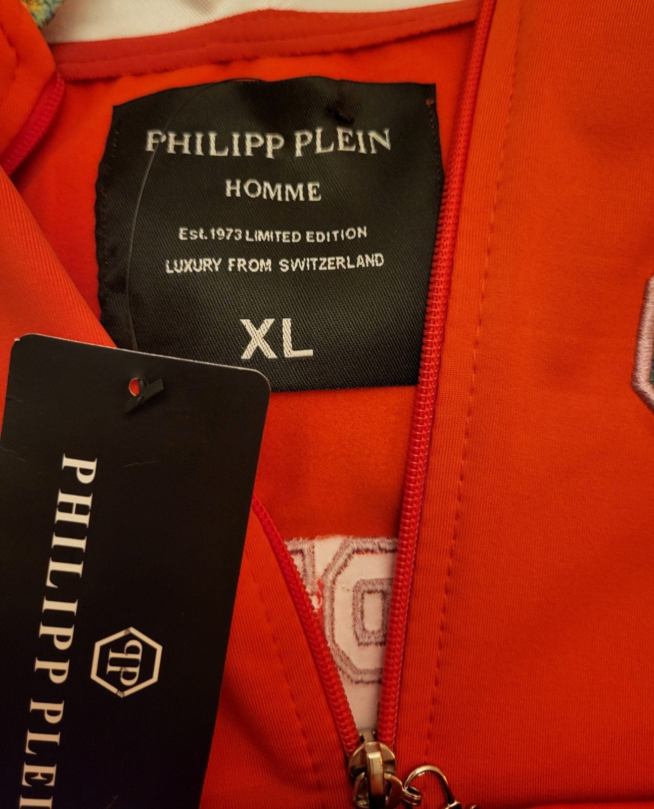 Philipp Plein trainingspak rood met bloemenprint - XL, Ophalen, Nieuw, Maat 56/58 (XL)