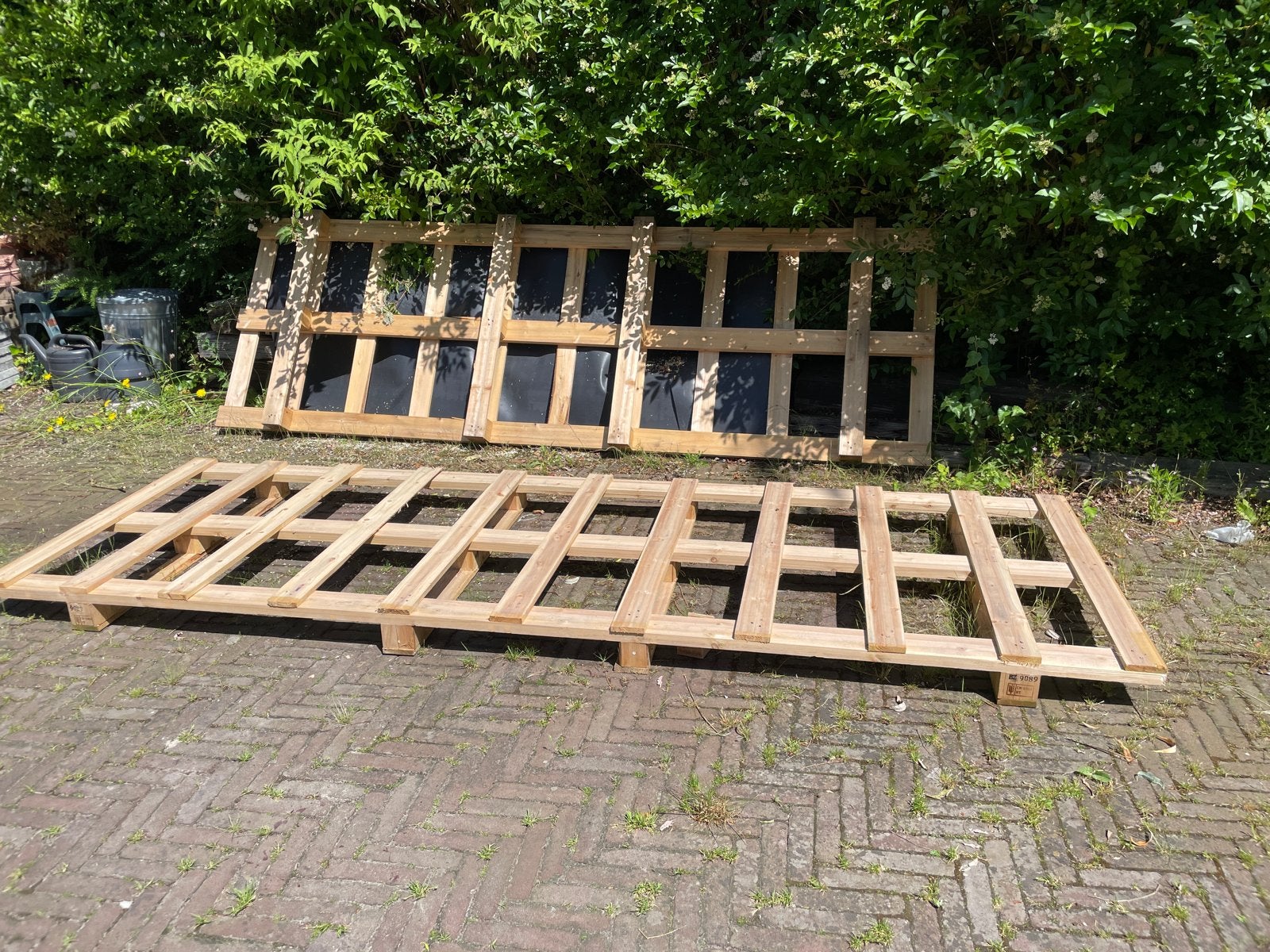 Houten Pallets / Frames voor diverse doeleinden, Ophalen, Gebruikt, 200 tot 250 cm, 50 mm of meer
