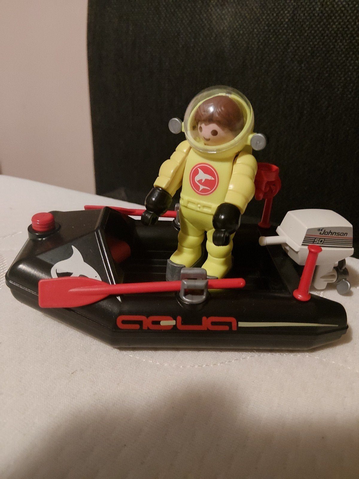 Playmobil duiker met bootje en motor, Ophalen of Verzenden