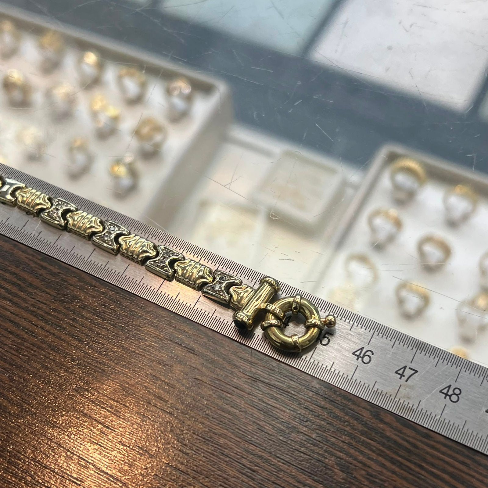 Foto 9 van Prachtige 14k gouden bulgari set ketting armband en ring