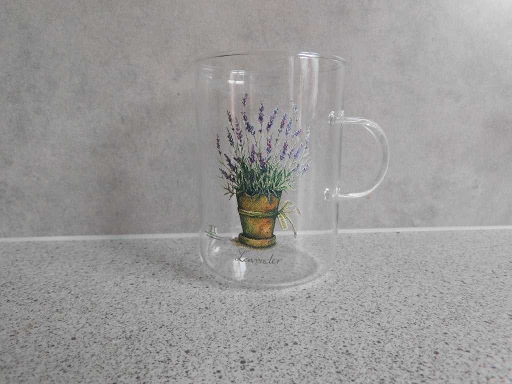 Theeglas Lavendel JET by ter Steege, Glas of Glazen, Landelijk/Boerenbont, Ophalen of Verzenden, Jet by Ter Steege