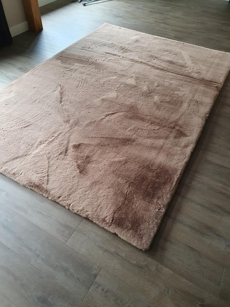 Vloerkleed zacht hoogpolig Taupe 200x290, Huis en Inrichting, Stoffering | Tapijten en Kleden, Ophalen, 200 cm of meer, Rechthoekig
