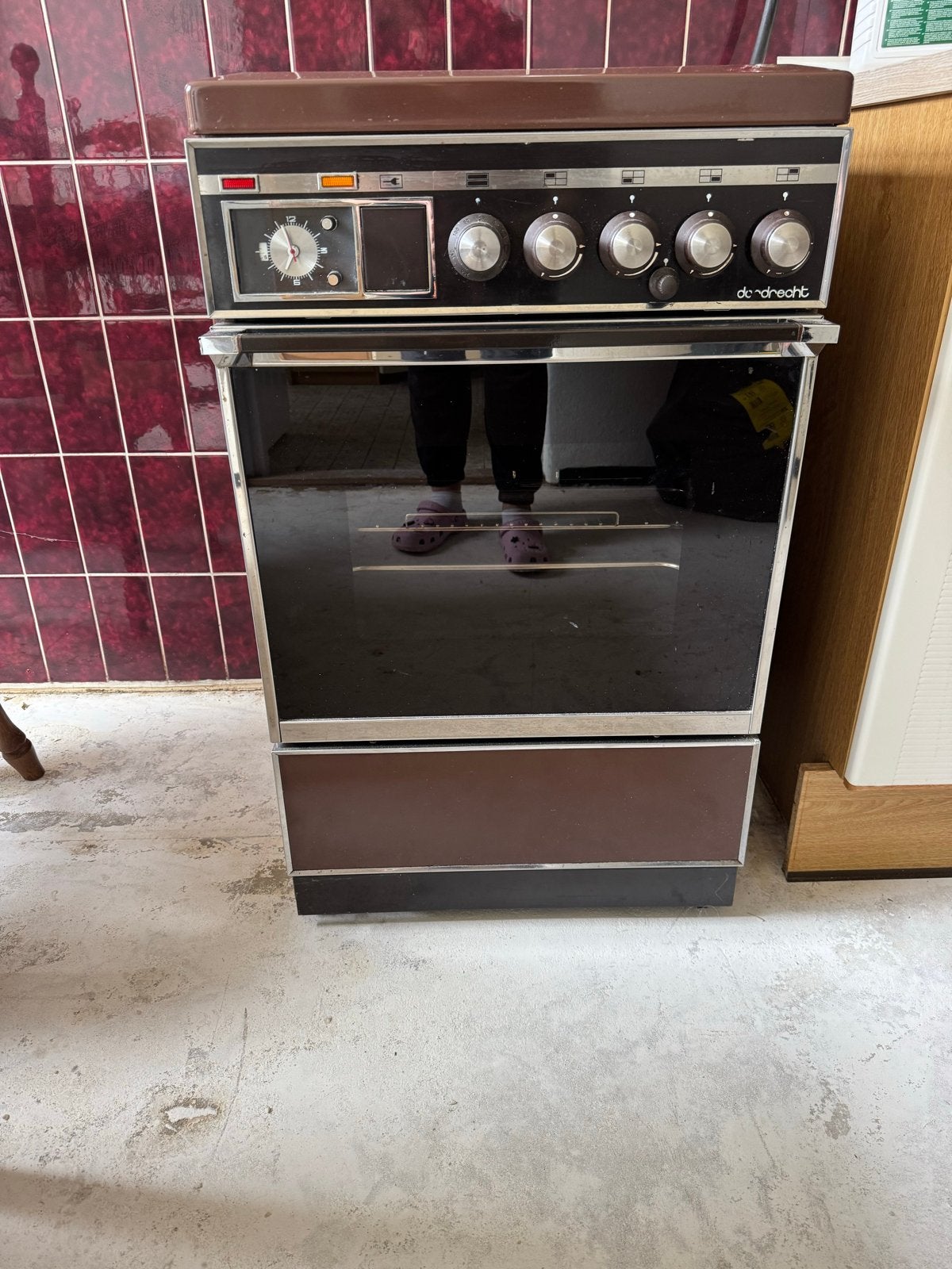 Vrijstaand gasfornuis met oven - de-drecht, Ophalen, Gebruikt, 4 kookzones, Gas