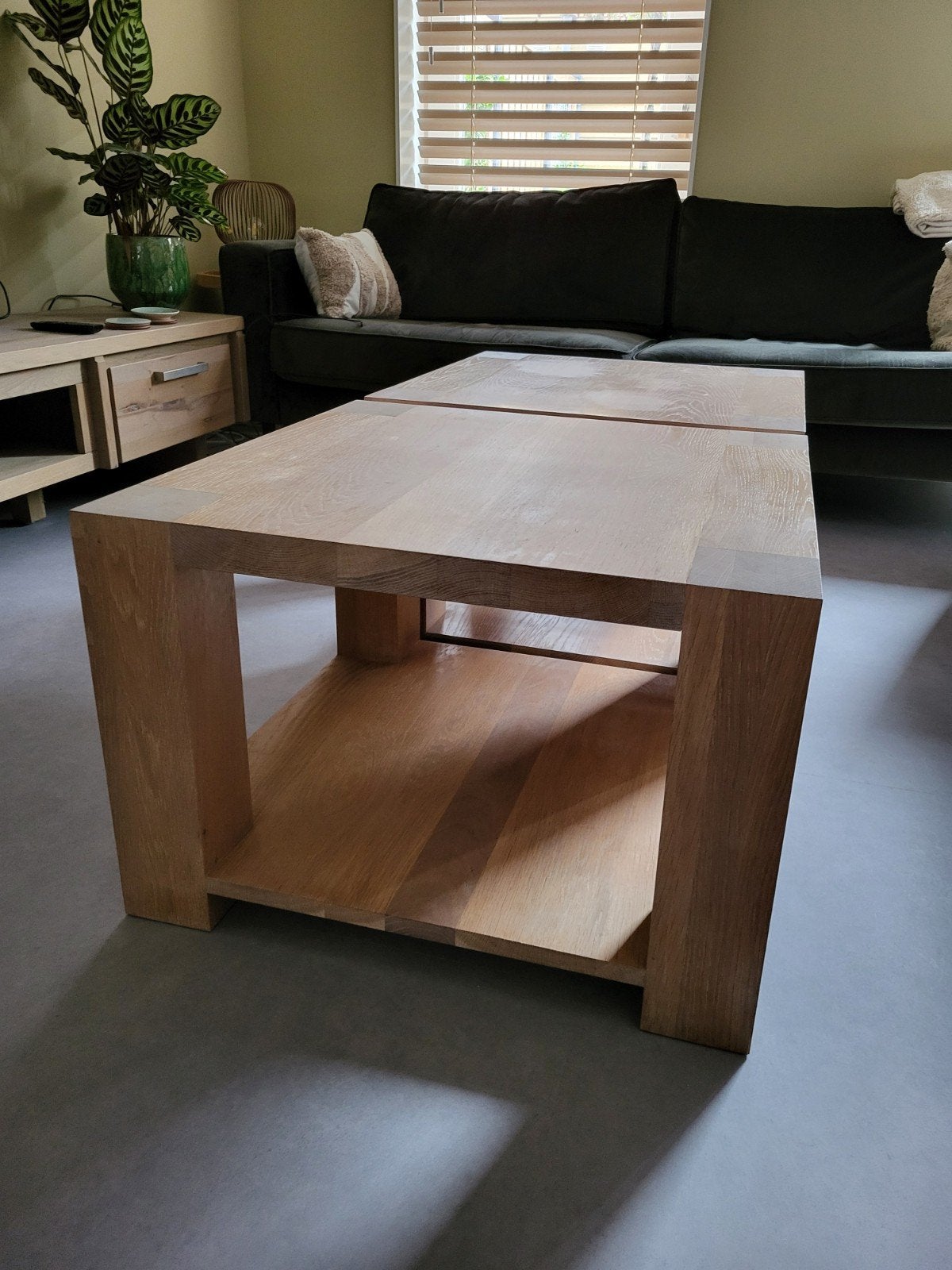 Houten salontafels Westra interieur, Ophalen, Gebruikt, 50 tot 100 cm, Vierkant