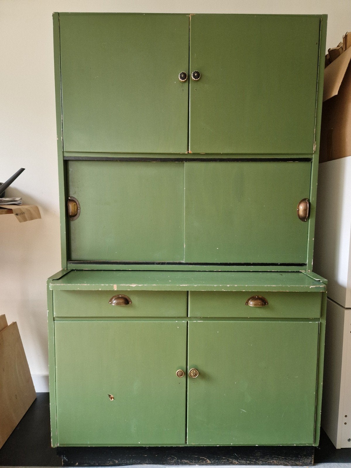 Groene vintage kast van Van Dijk & Ko, Ophalen
