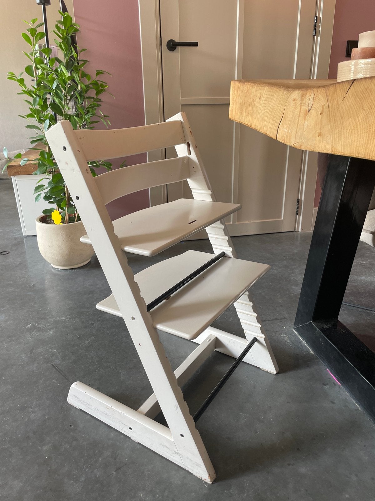 Stokke tripp trapp meegroei stoel, Kinderen en Baby's, Kinderstoelen, Ophalen, Gebruikt, Meegroeistoel, Aanschuifbaar