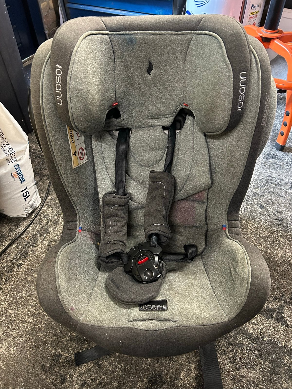 Osann Eno360 Universe Grey Kinderautostoel, Kinderen en Baby's, Overige merken, Autogordel of Isofix, Gebruikt, 0 t/m 18 kg
