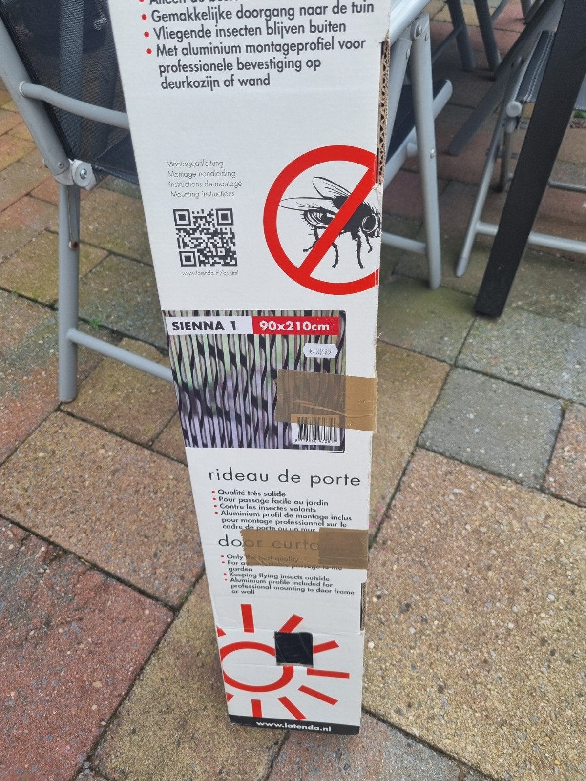 sienna vliegengordijn, Ophalen, Vliegengordijn