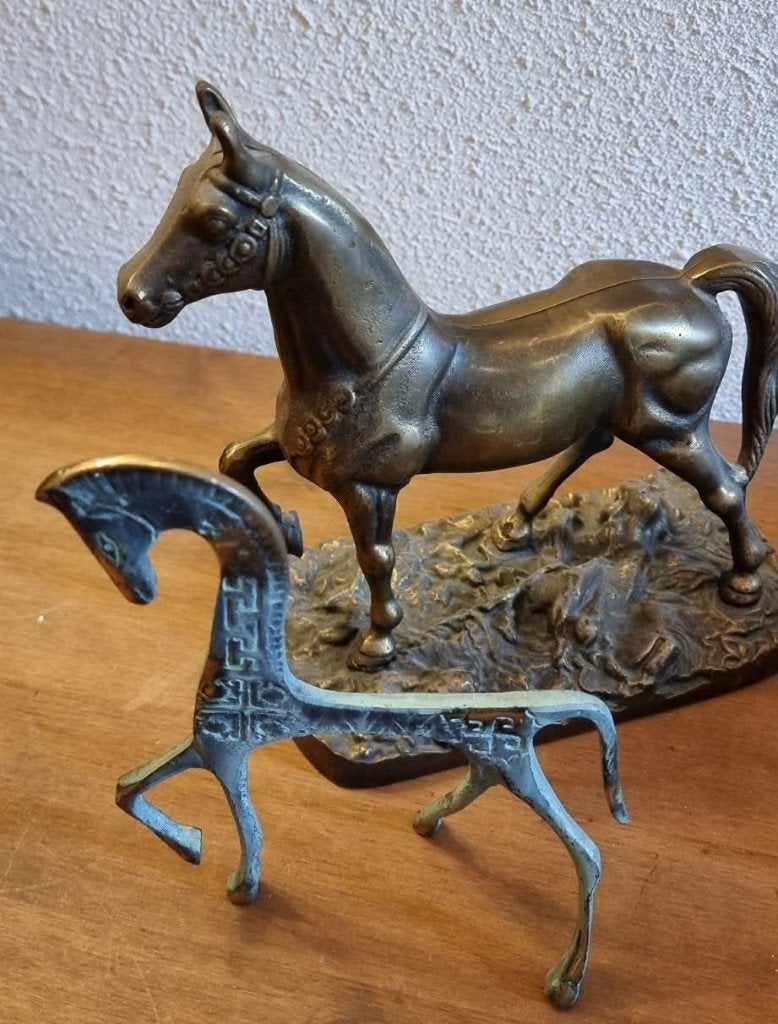 2 x Bronzen paarden, Ophalen of Verzenden, Brons