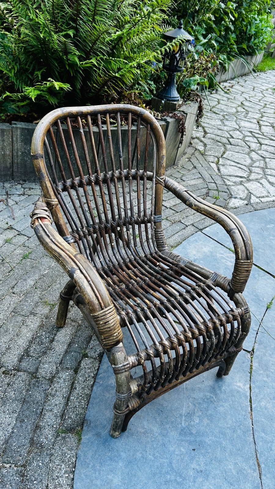 Vintage rotan kinderstoel, Kinderen en Baby's, Kinderstoelen, Ophalen, Zo goed als nieuw, Overige typen