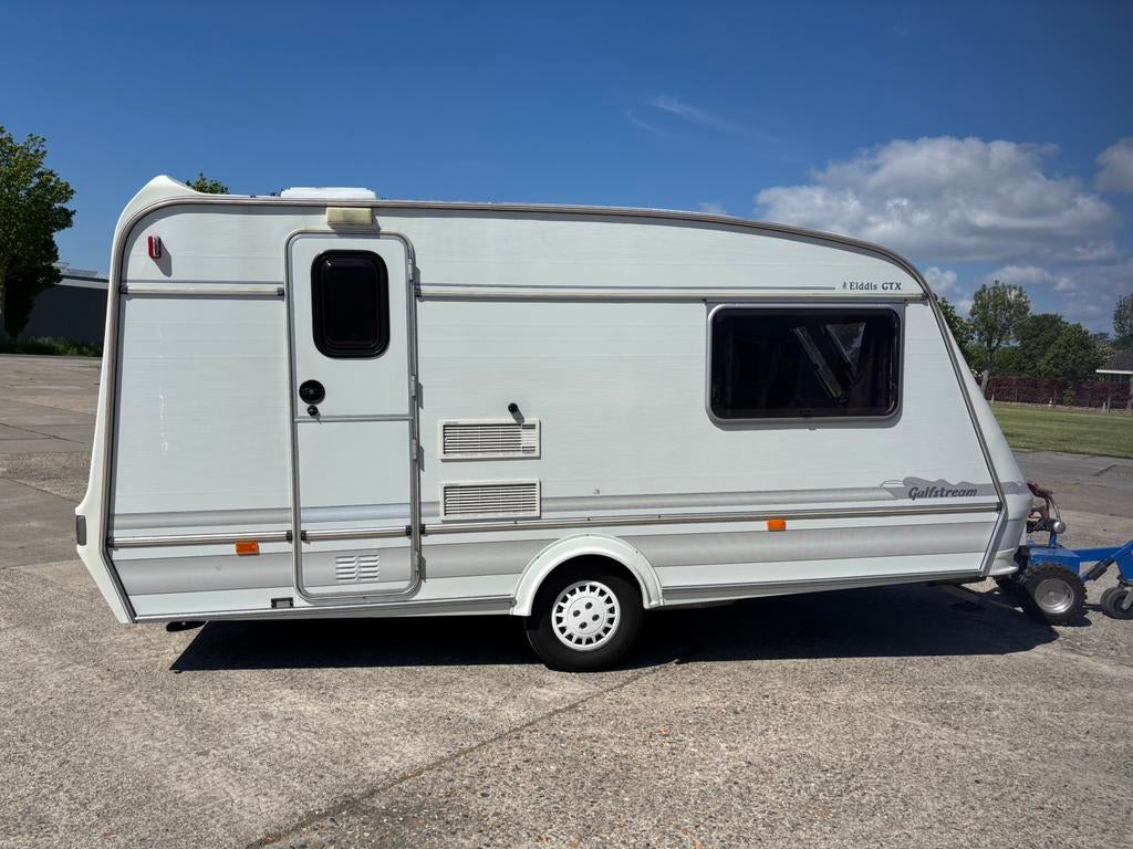 Elddis Gulfstream 1995 opgeknapt/gepimpt, Caravans en Kamperen, Caravans, Elddis, Tot en met 2, Treinzit, 750 - 1000 kg