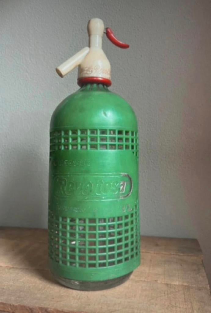 Bijzondere groene spuitfles, Antiek en Kunst, Ophalen of Verzenden