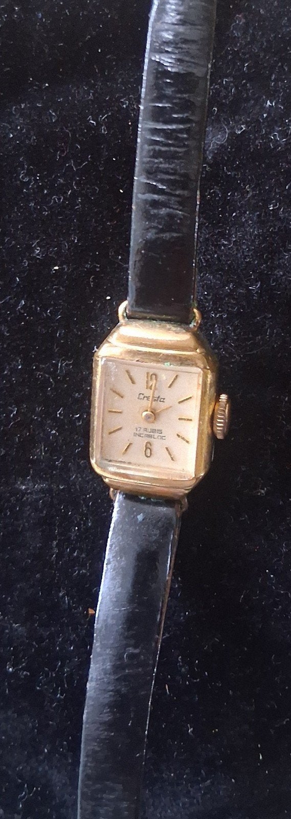 Vintage dameshorloge Cresta. 17 Rubis incabloc, Sieraden, Tassen en Uiterlijk, Verzenden, Gebruikt, Polshorloge, Overige merken