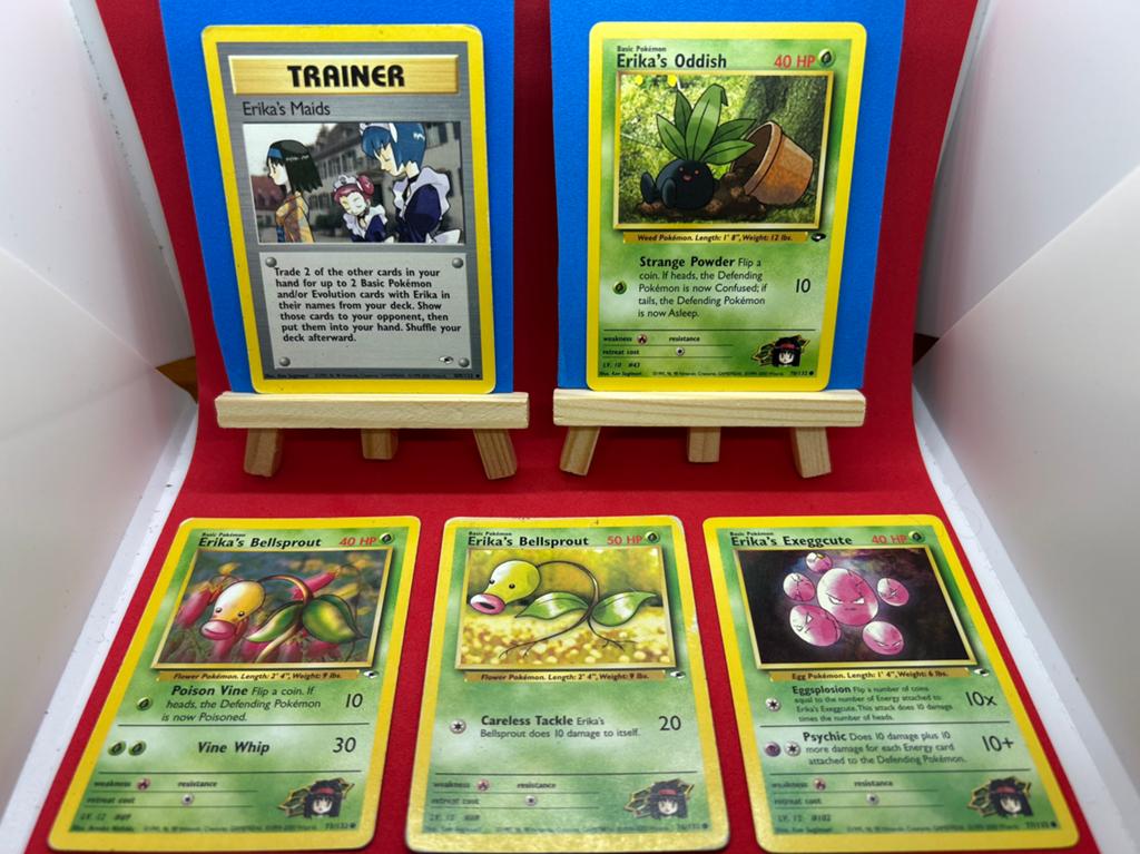Pokémon Erika Gym Challenge bundel – 5 Kaart Vintage WOTC, Ophalen of Verzenden, Zo goed als nieuw