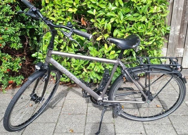 Santos Trekkingfiets met nieuwe Alfine 8 versnellingsnaaf, Gebruikt, Velgrem, Versnellingen, 49 tot 53 cm