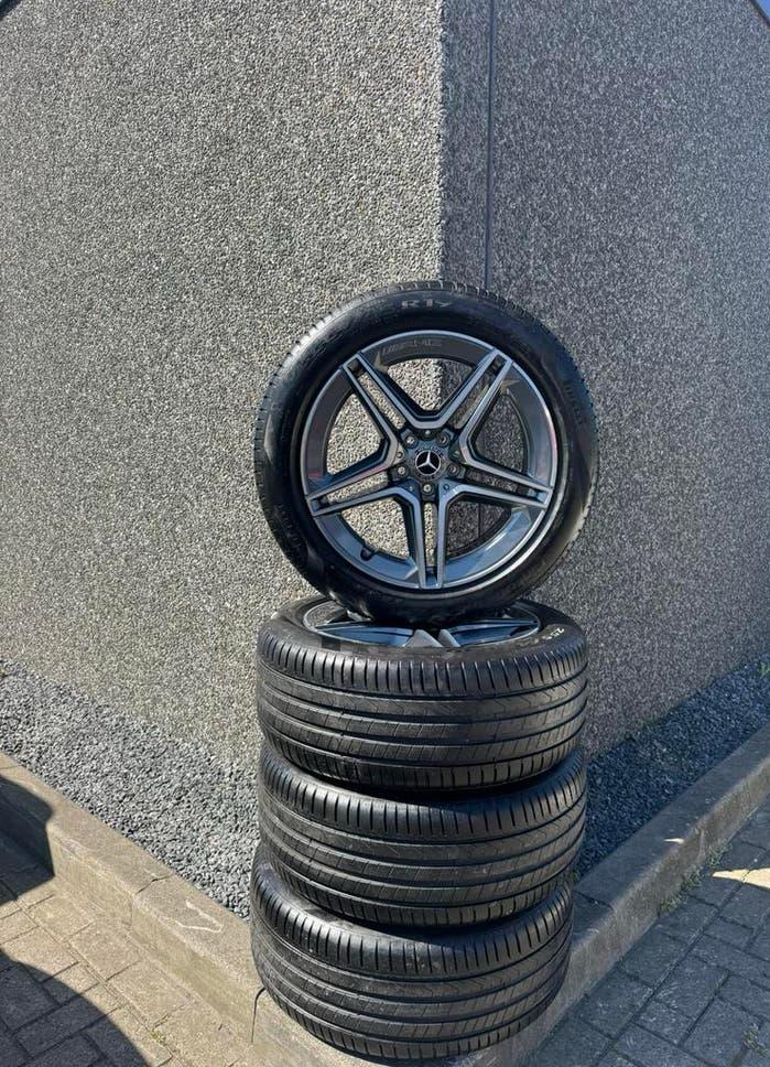 Mercedes W223 velgen 19 inch AMG set met banden OEM, Auto-onderdelen, Banden en Velgen, 19 inch, 255 mm, Banden en Velgen, Ophalen of Verzenden