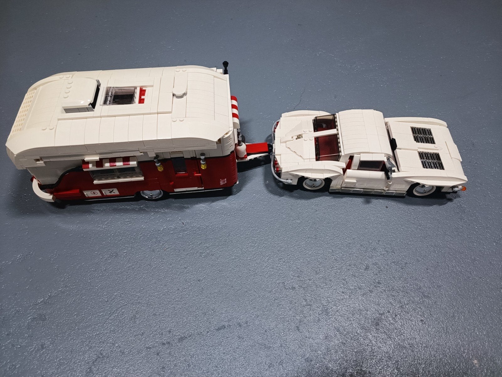 Bouwblokken set: Auto met caravan (compatibel met Lego), Ophalen of Verzenden, Gebruikt, Overige merken