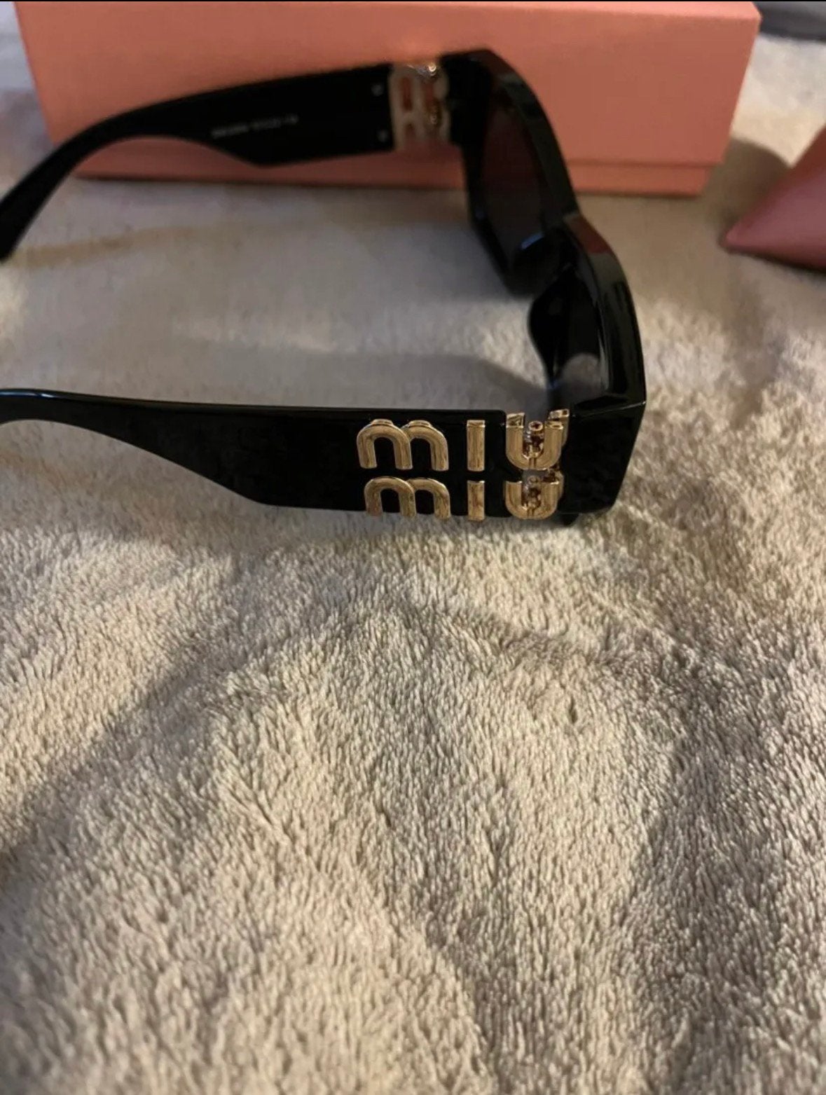 Glamoureuze zwarte Miu miu nieuwe zonnebril, Overige merken, Zonnebril, Zwart, Nieuw