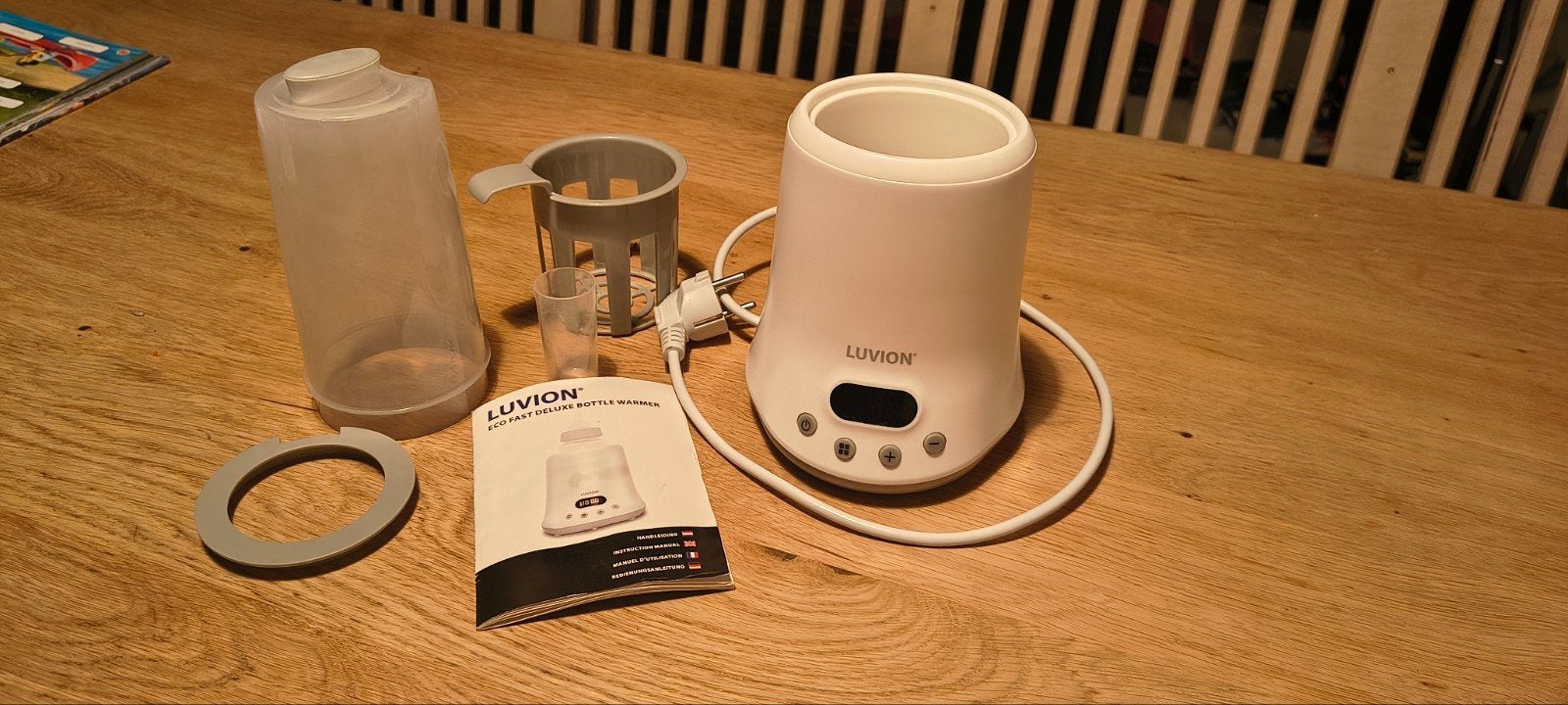 Luvion Eco Fast Deluxe Flessenwarmer, Flessen- of potjesverwarmer, Luvion, Ophalen of Verzenden, Zo goed als nieuw