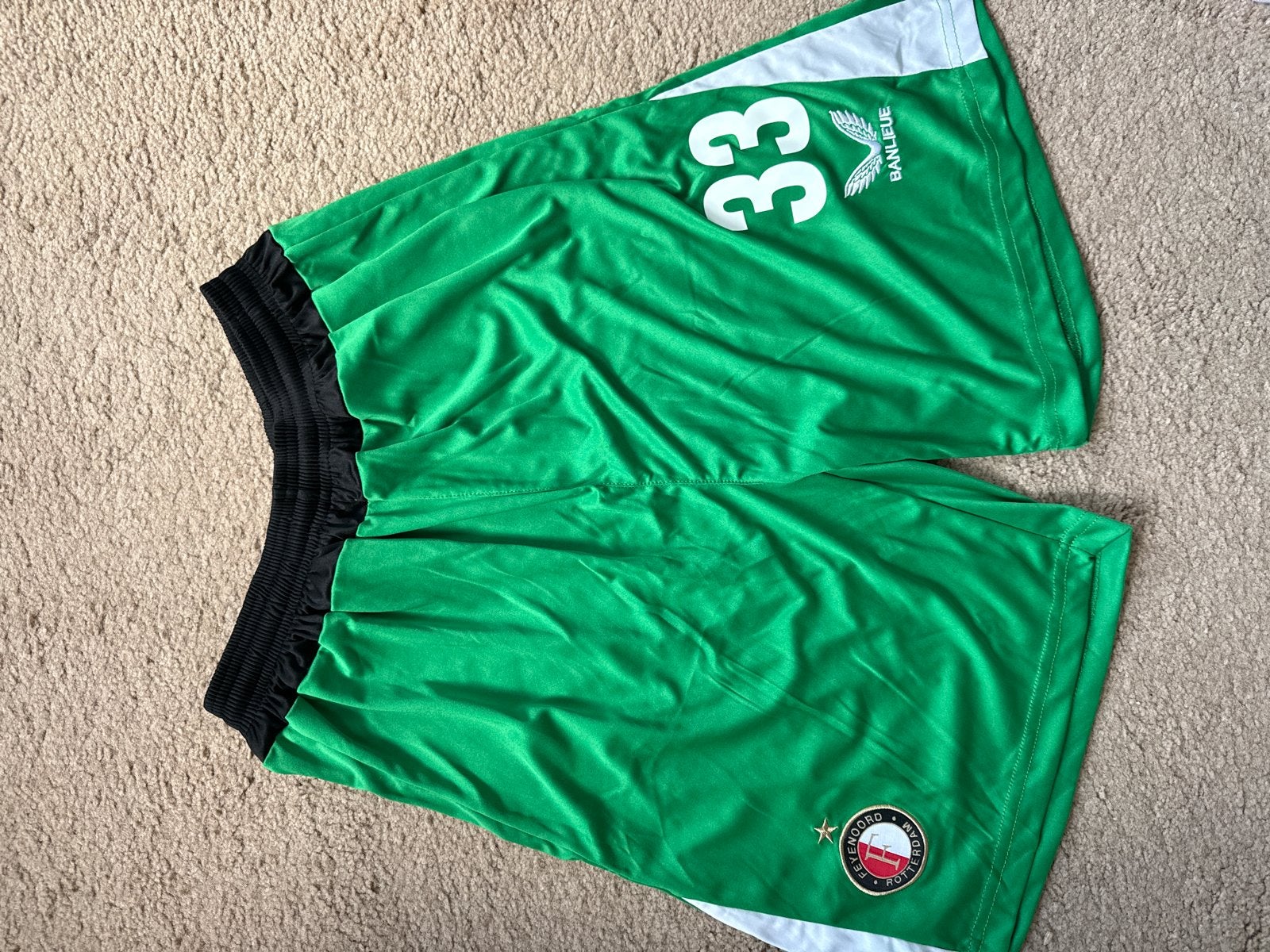 Groene Feyenoord sportbroek, maat L/XL, Maat 52/54 (L), Ophalen of Verzenden, Zo goed als nieuw, Groen