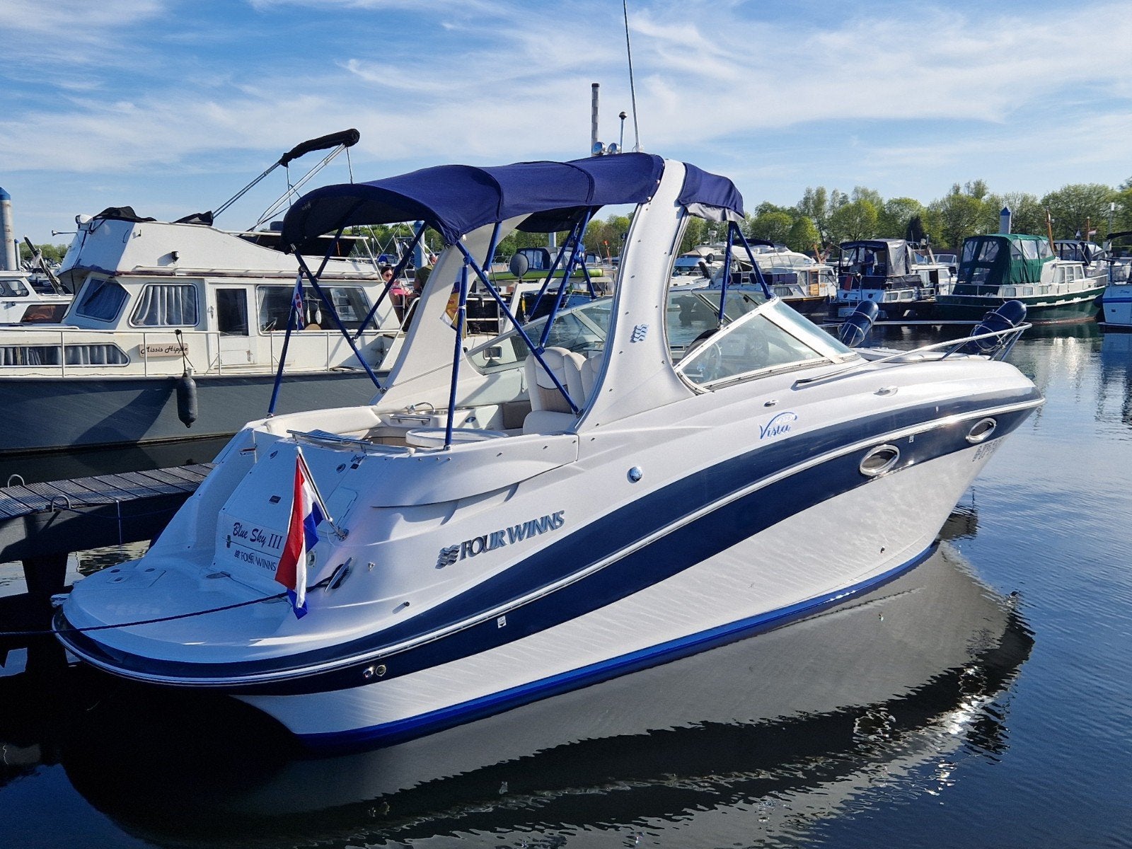 V278 Four Winns model 2007-2008 Duoprop Boegschroef, Watersport en Boten, Speedboten, Ophalen, 9 m, Gebruikt, Binnenboordmotor