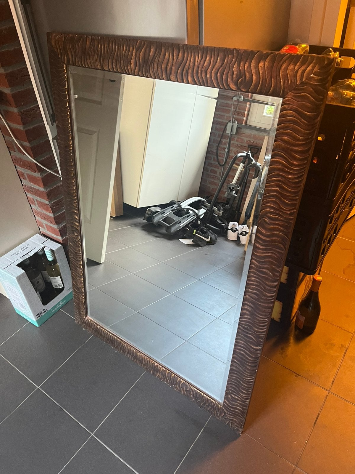 Leuke spiegel, Huis en Inrichting, Ophalen, Zo goed als nieuw, Rechthoekig, Minder dan 100 cm